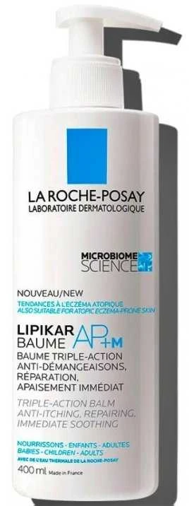 La Roche Posay Lipikar Baume AP+ Balzamas sausai ir atopinio dermatito pažeistai odai, 400 ml