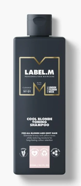 Label.m Cool Skirtas šviesiems plaukams Toning Šampūnas, 300 ml