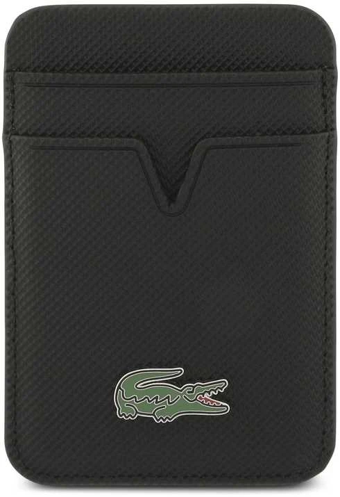 Dėklas Lacoste Iconic Petit Pique MagSafe Case + Wallet for Apple iPhone 17 Pro Max juodos spalvos