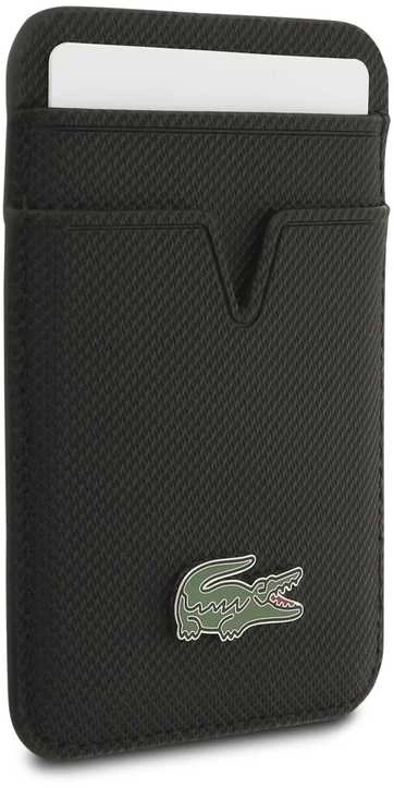 Dėklas Lacoste Iconic Petit Pique MagSafe Case + Wallet for Apple iPhone 17 Pro Max juodos spalvos