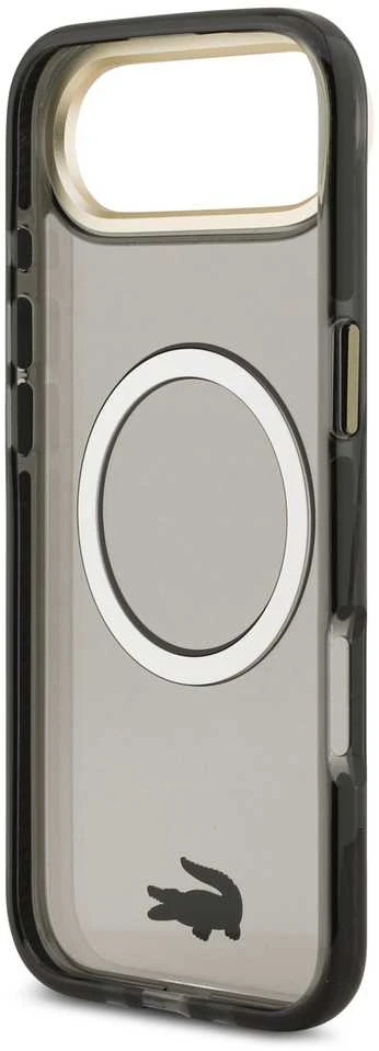 Lacoste PC/TPU Frosted Finish Gold Logo MagSafe dėklas skirtas Apple iPhone Air juodos spalvos