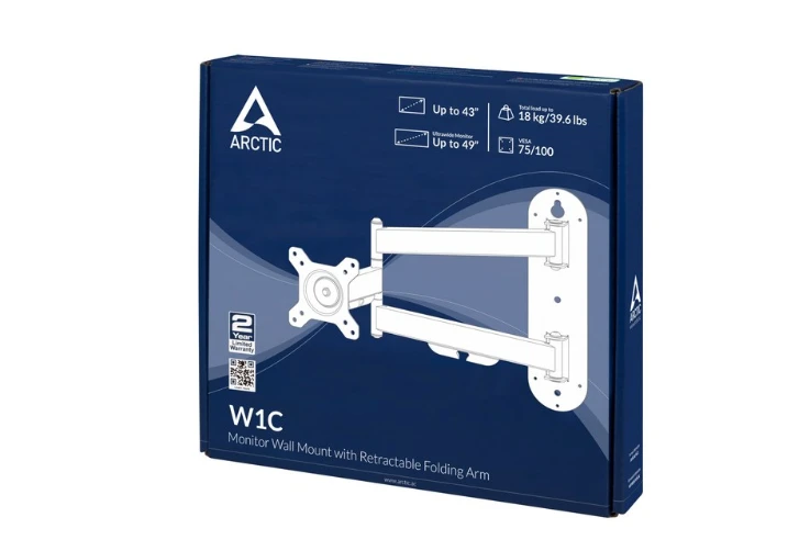 Laikiklis ARCTIC W1C 124,5 cm (49") Juoda