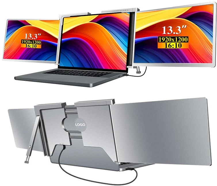 Monitorius „Extralink Smart Life S350 13,3“ | Nešiojamieji nešiojamųjų kompiuterių monitoriai | 2 monitoriai. IPS. 1920 x 1200