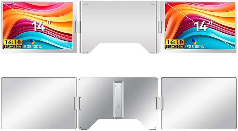 Monitorius Extralink Smart Life S688 14" | Nešiojami nešiojamojo kompiuterio monitoriai | 2 monitoriai, IPS, 1920x1200