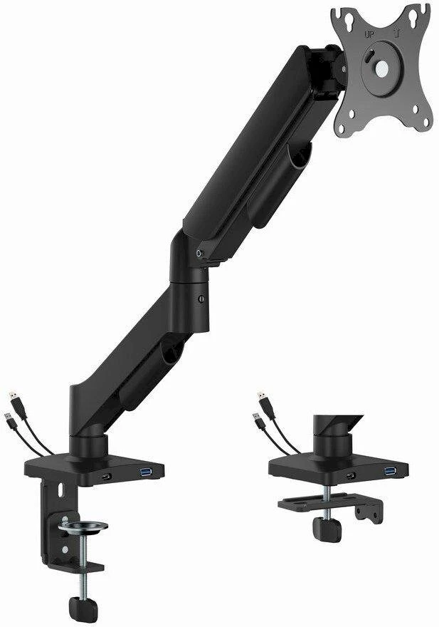 Gembird Stalinis laikiklis vienam monitoriui su USB jungtimis (reguliuojamas), nuo 17 iki 32 colių, keliamoji galia iki 9kg