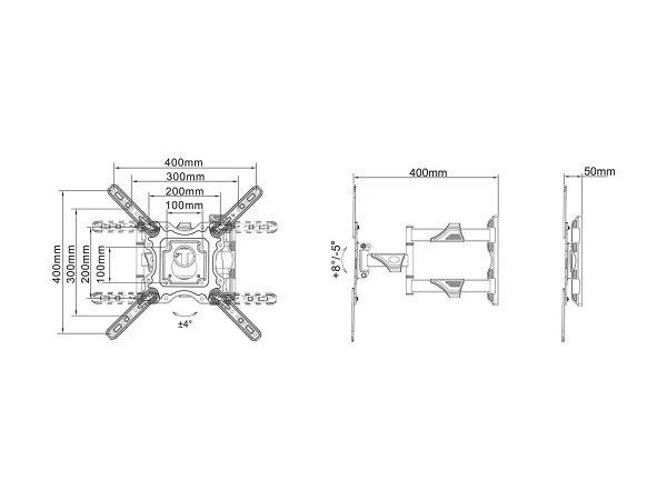 Laikiklis Multibrackets Daugialaikiai laikikliai MB VESA FLEXARM M FULL MOTION SINGLE