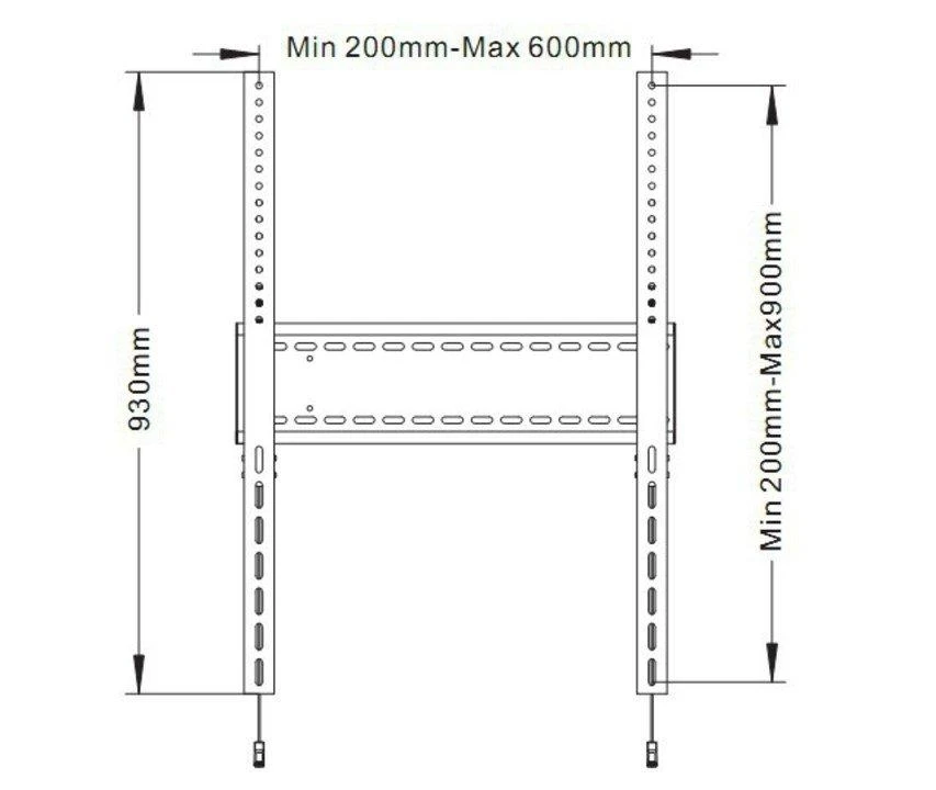 Laikiklis Multibrackets Daugialaikiai laikikliai MB UNIVERSALUS SIENO MOUNT FIXED SD MAX 1200X900, MAX 125KG