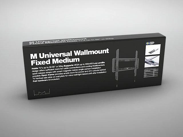 Laikiklis Multibrackets Daugialaikiai laikikliai MB UNIVERSALUS SIENOS MONTAVIMAS FIXED MEDIUM, MAX 50KG, VESA MAX 400X400 MM