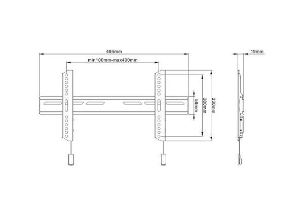„MultiBrackets“ „Multibrackets MB-6553 OLED“ televizoriaus sieninis laikiklis iki 32–65 colių / 50 kg