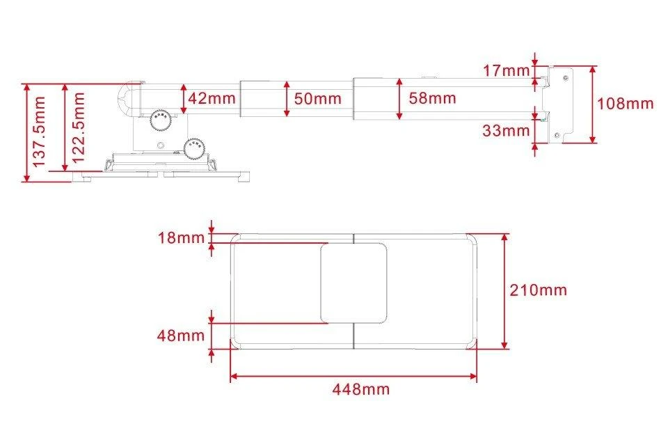 Laikiklis Multibrackets HAGOR M projektorius WH 300-700mm wh <10KG