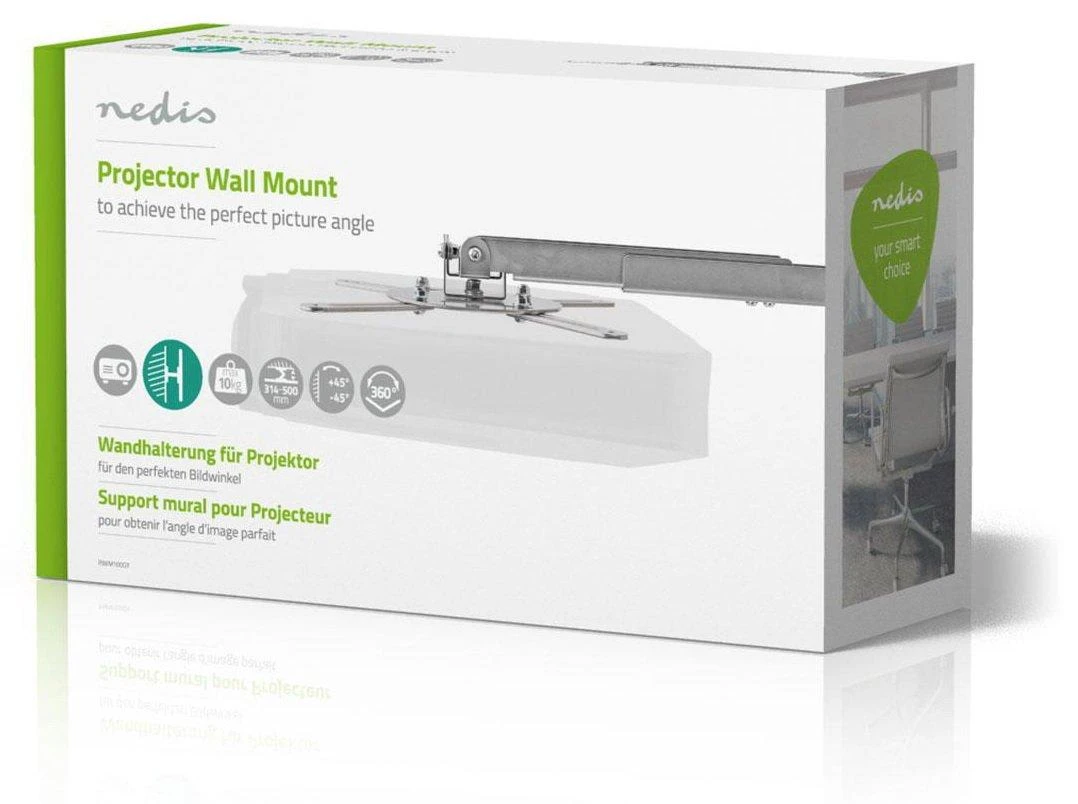 Laikiklis Nedis PJWM100GY Projektorius Wall Mount 360 °