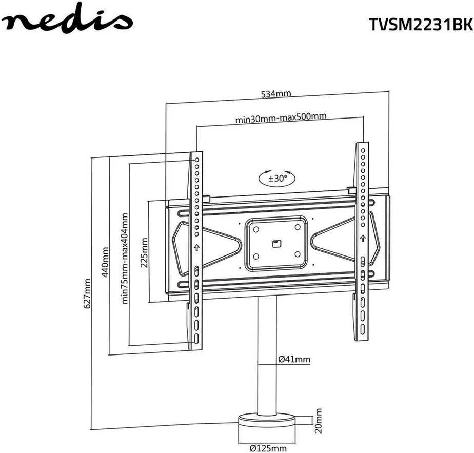 Laikiklis Nedis TVSM2231BK Table mount for TV iki 32-55"