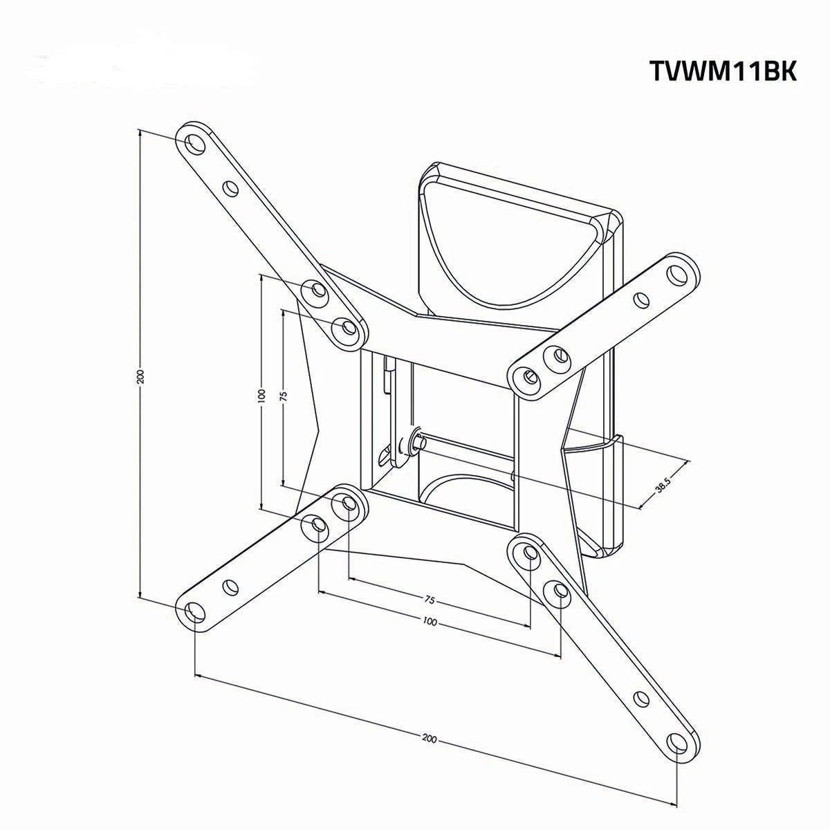 Laikiklis Nedis TVWM11BK 200 x 200 30kg