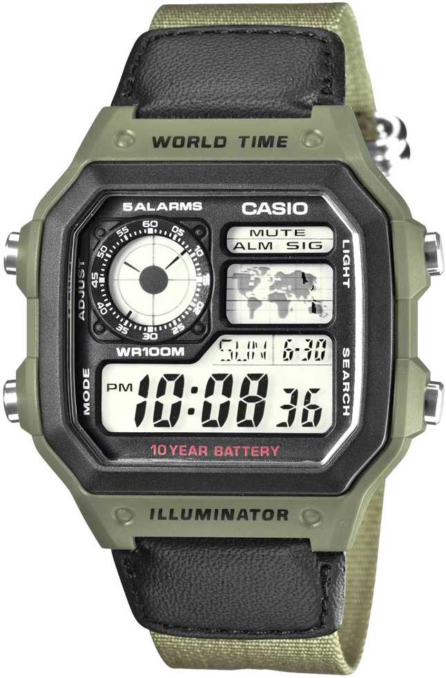 Laikrodis vyrams CASIO AE-1200WHB-3B + BOX