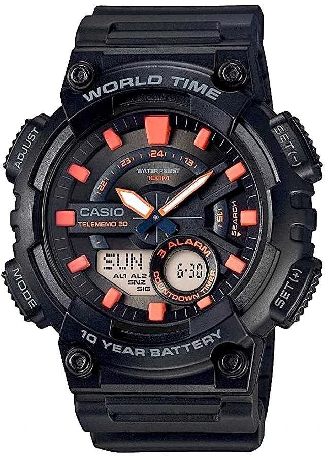 CASIO Gerton AEQ-110W-1A2VDF Vyriškas laikrodis su dėžute