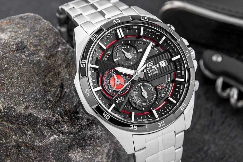 Casio EFR-556DB-1AVUEF rankinis laikrodis Kištukinis Juoda