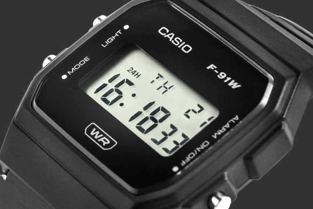 Laikrodis CASIO MEN'S WATCH F-91WB-1ADF + BOX