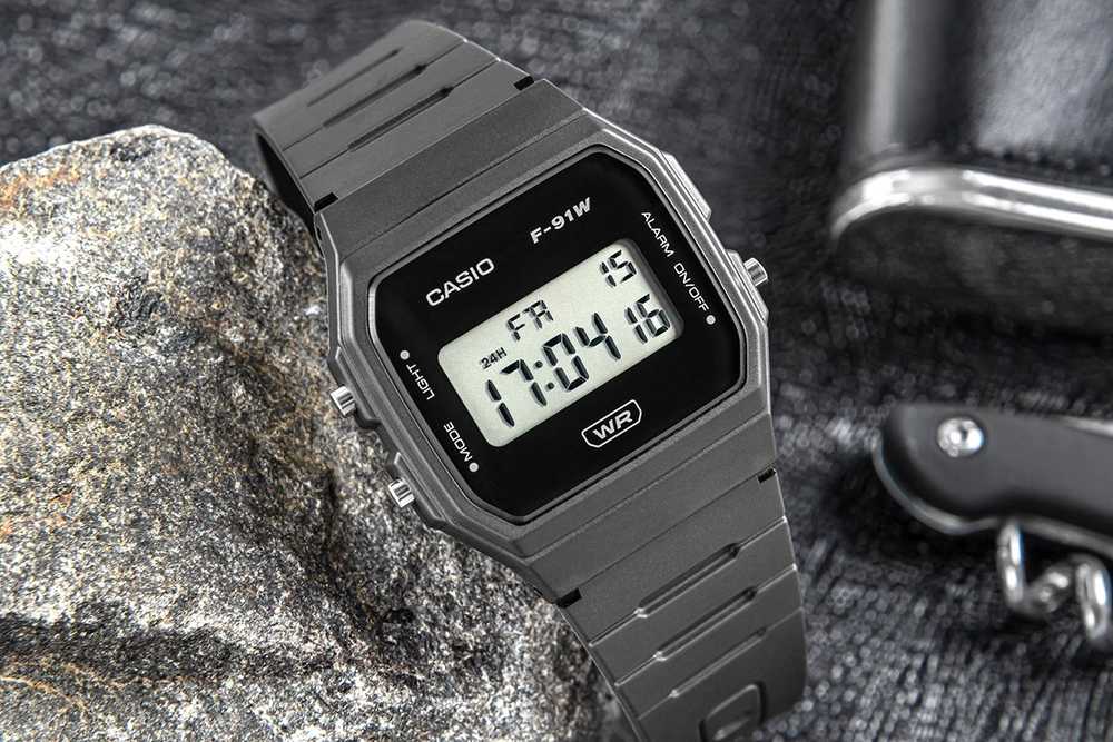 Laikrodis CASIO MEN'S WATCH F-91WB-1ADF + BOX