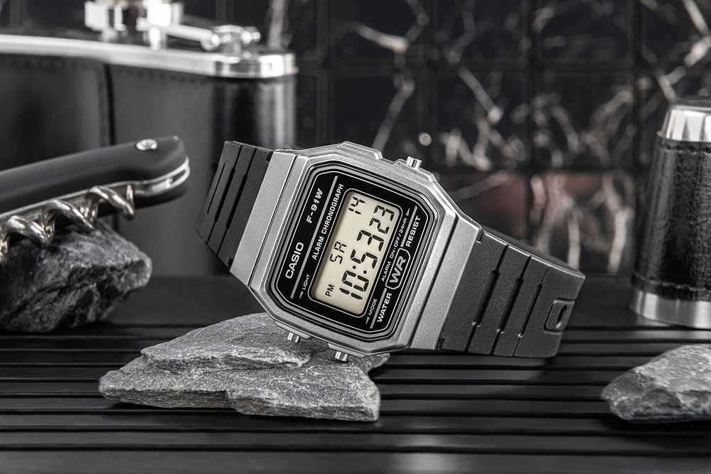 Laikrodis vyrams CASIO F-91WM-1BDF (zd102d)