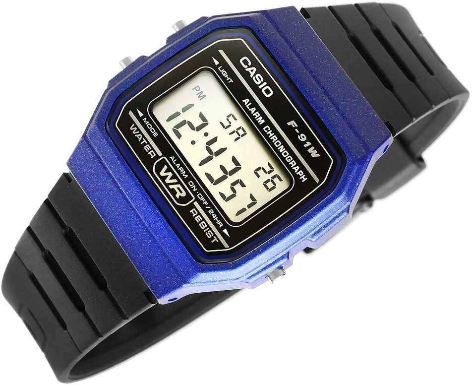 Laikrodis Casio F-91WM-2A, Mėlynas
