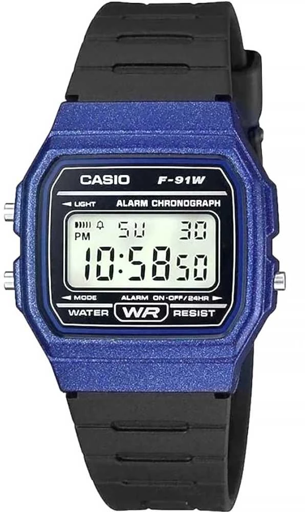Laikrodis Casio F-91WM-2A, Mėlynas