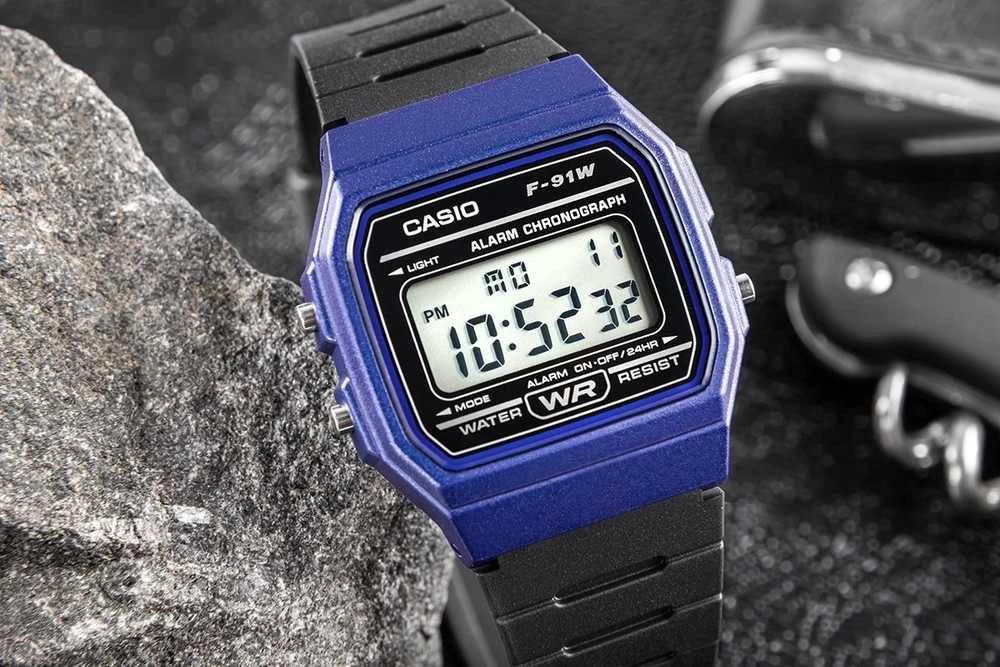 Laikrodis Casio F-91WM-2A, Mėlynas