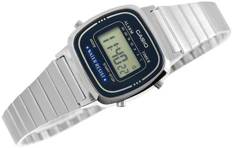 Laikrodis Casio Collection Vintage CASIO VINTAGE ICONIC MINI STEEL - Mėlynas LA-670WA-2DF