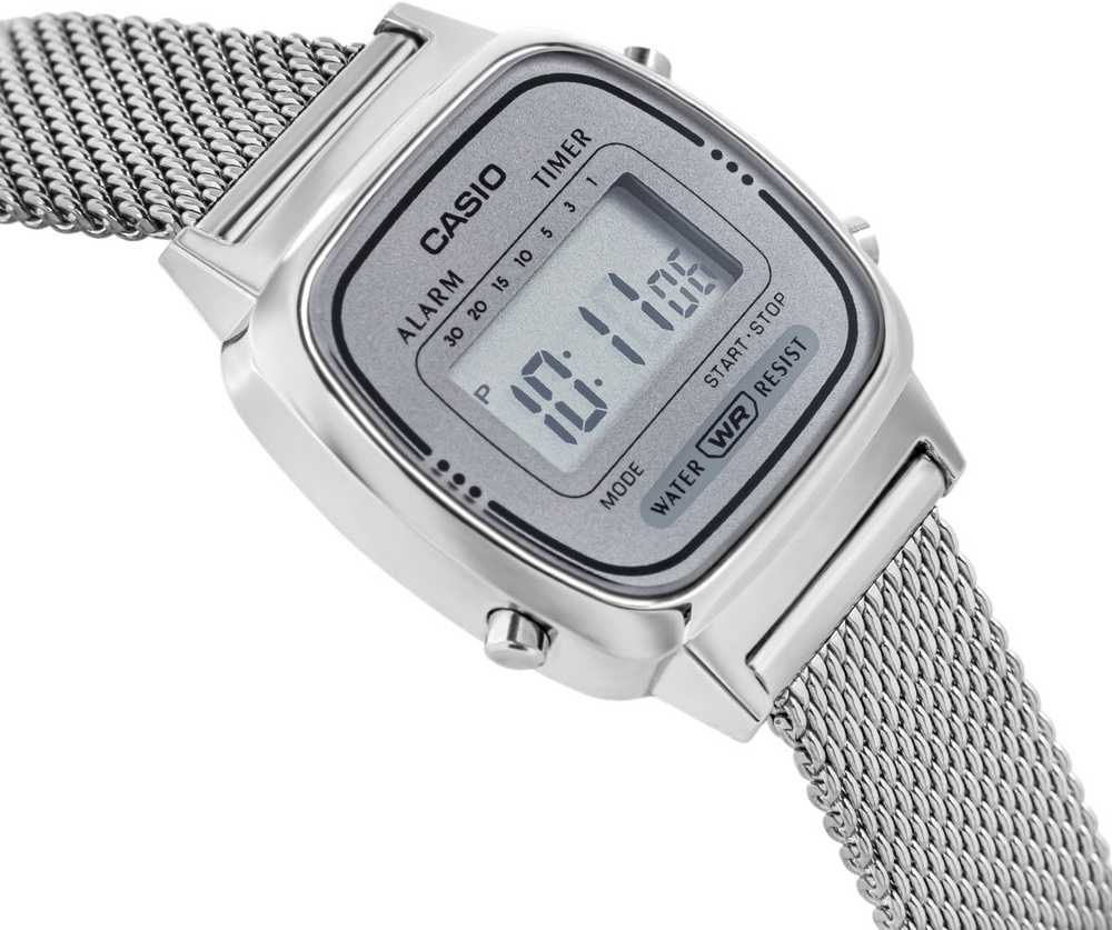 Casio Retro vintažinis moteriškas laikrodis LA670WEM-7DF + dėžutė