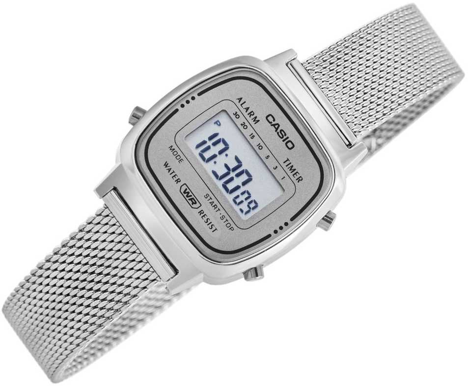 Casio Retro vintažinis moteriškas laikrodis LA670WEM-7DF + dėžutė