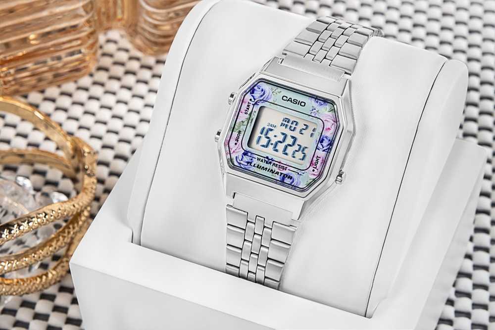 CASIO LA680WA-2C MOTERIS LAIKRODIS (zd631i) + DĖŽĖ