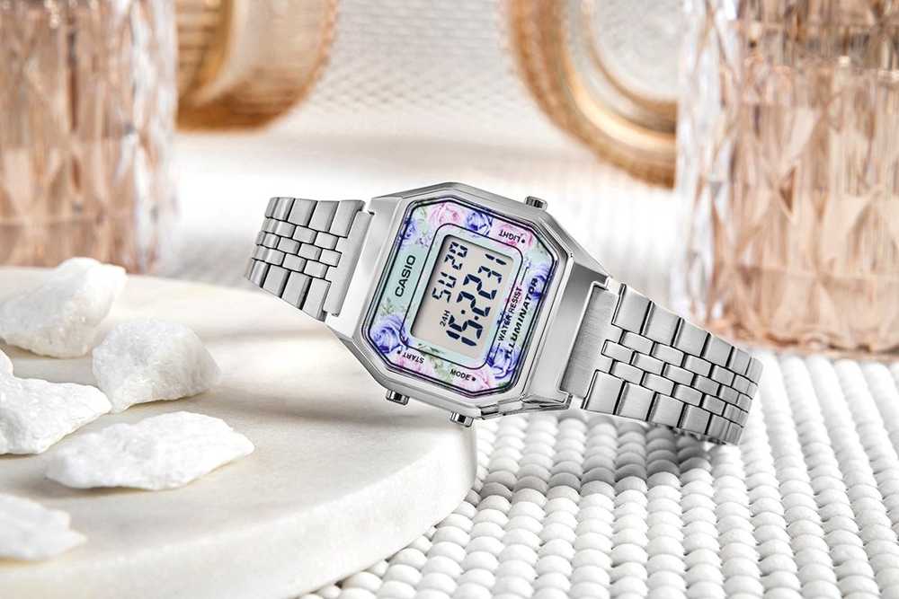 CASIO LA680WA-2C MOTERIS LAIKRODIS (zd631i) + DĖŽĖ