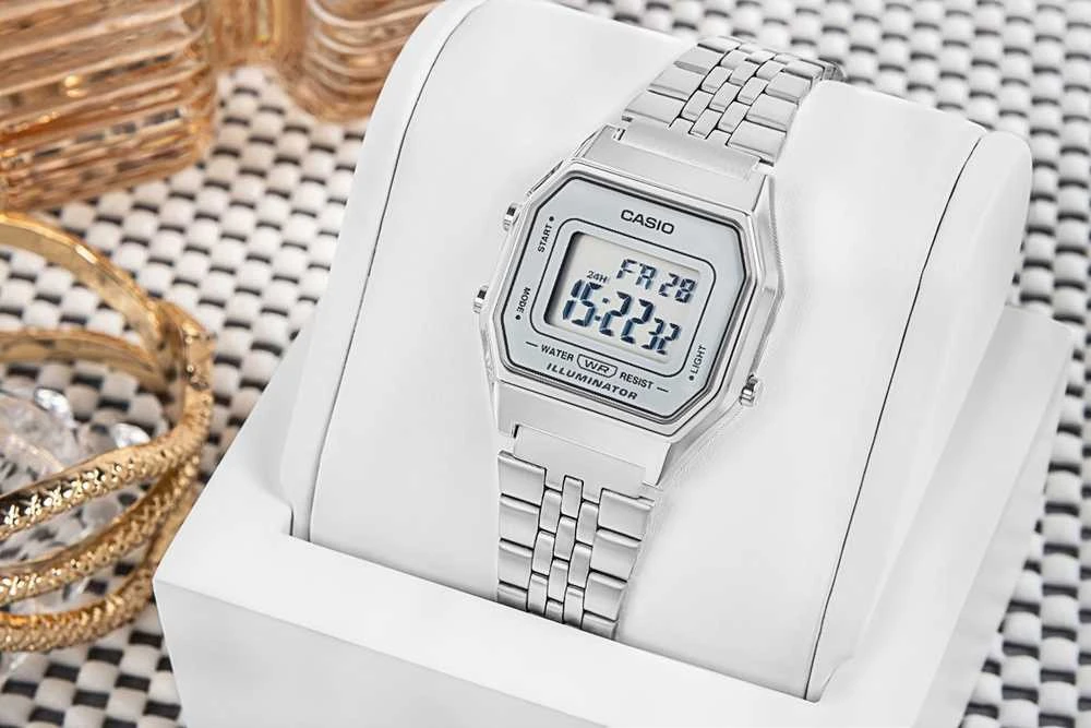 Laikrodis moterims CASIO LA-680WA-7 (zd631b) + BOX