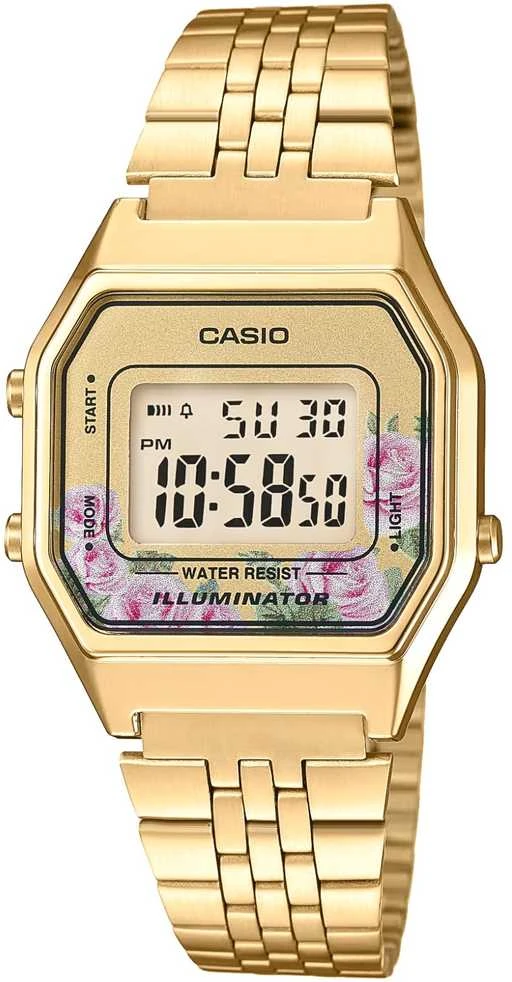 CASIO LA680WGA-4C moteriškas laikrodis (zd631d) + dėžutė