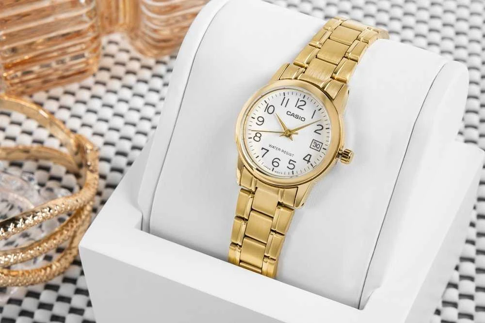 Laikrodis CASIO LTP-V002G-7B2UDF WOMEN'S WATCH (zd587g) + BOX