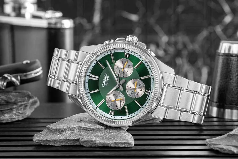 Vyriškas laikrodis CASIO MTP-1375D-3AVDF (zd112f) + BOX