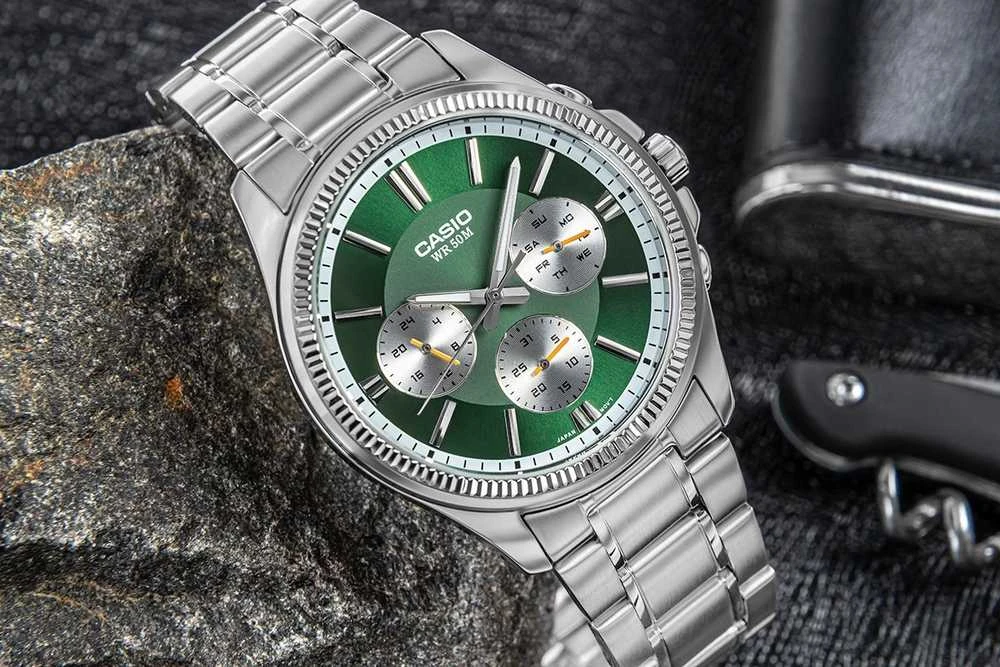 Vyriškas laikrodis CASIO MTP-1375D-3AVDF (zd112f) + BOX