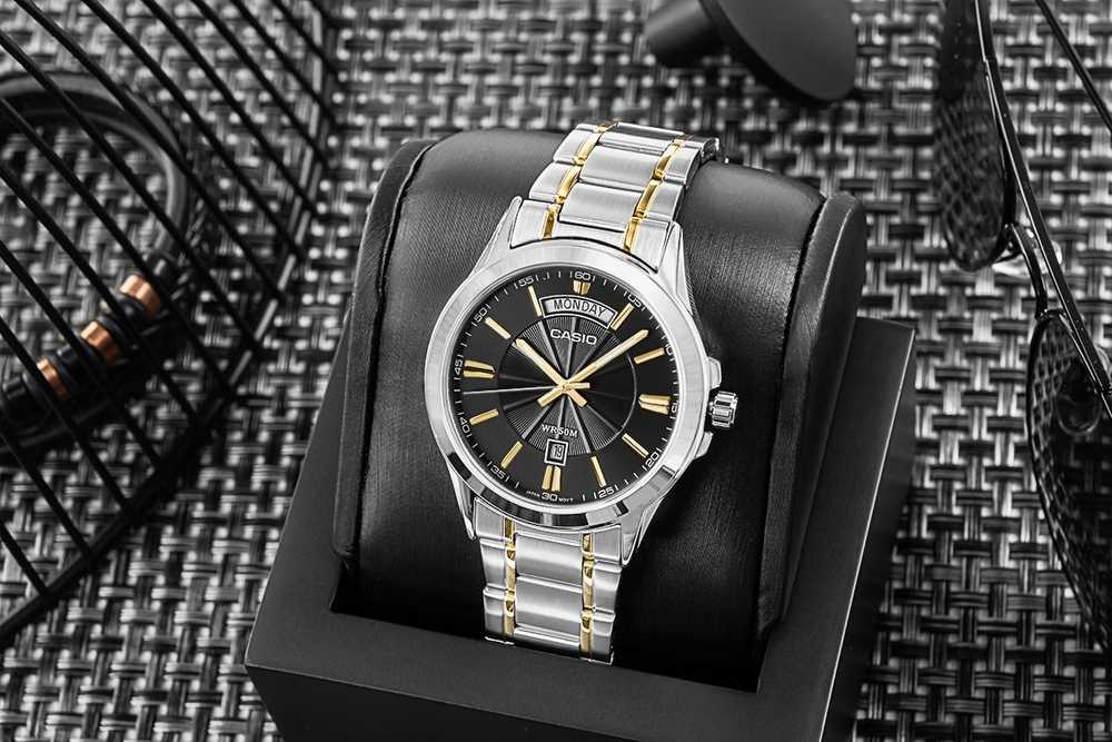 Vyriškas laikrodis CASIO MTP-1381G-1A (zd191d) + BOX