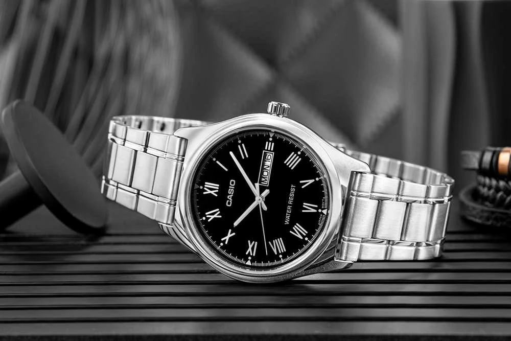 Laikrodis vyrams CASIO MTP-V006D-1B (zd210d) + dėžutė