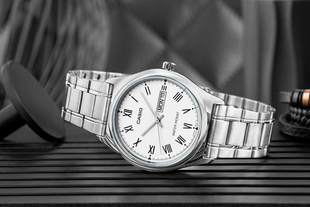 CASIO VYRIŠKAS LAIKRODIS MTP-V006D-7B (zd210j) + DĖŽUTĖ