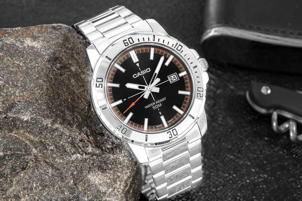 Casio Vyriškas laikrodis MTP-VD01D-1E2VUDF (zd185j) + DĖŽUTĖ