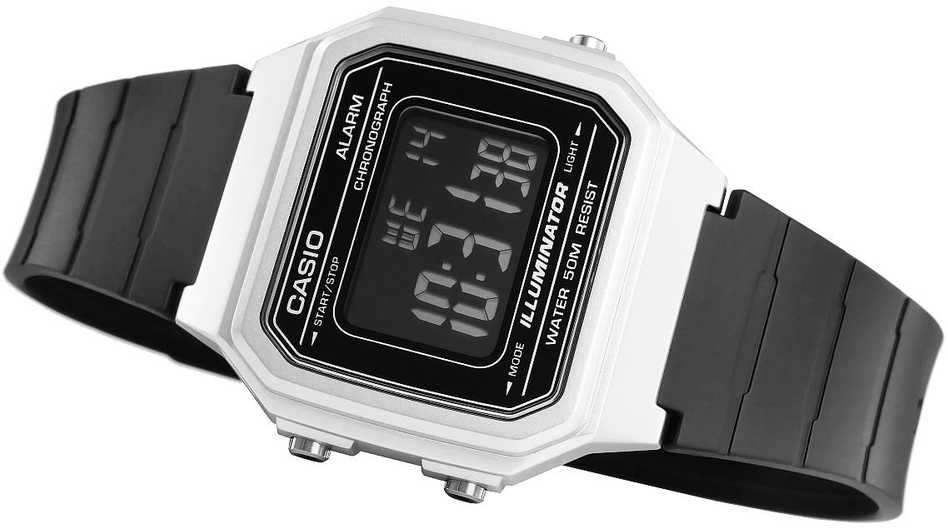 UNISEX CASIO W-217HM-7B LAIKRODIS + DĖŽĖ
