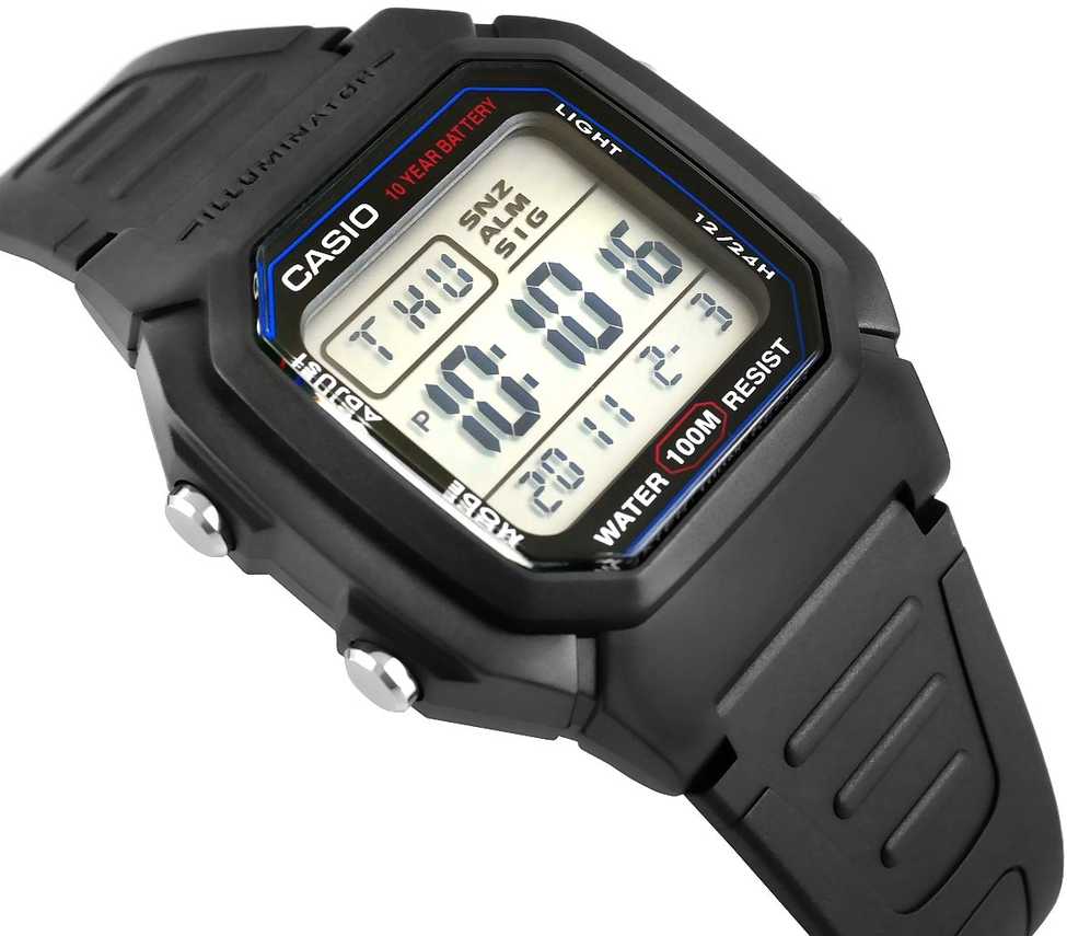 VYRIŠKAS LAIKRODIS CASIO W-800H-1A (zd100a) – CLASSIC + BOX