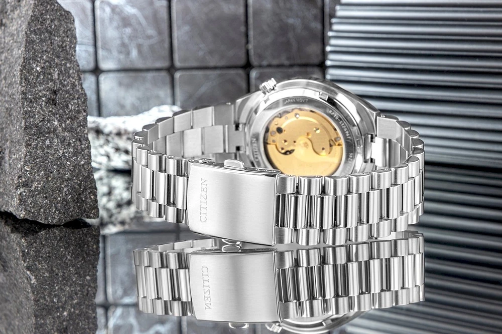 CITIZEN Tsuyosa vyriškas laikrodis NJ0159-86X -Camo Žalias Automatinis klasikinis safyras