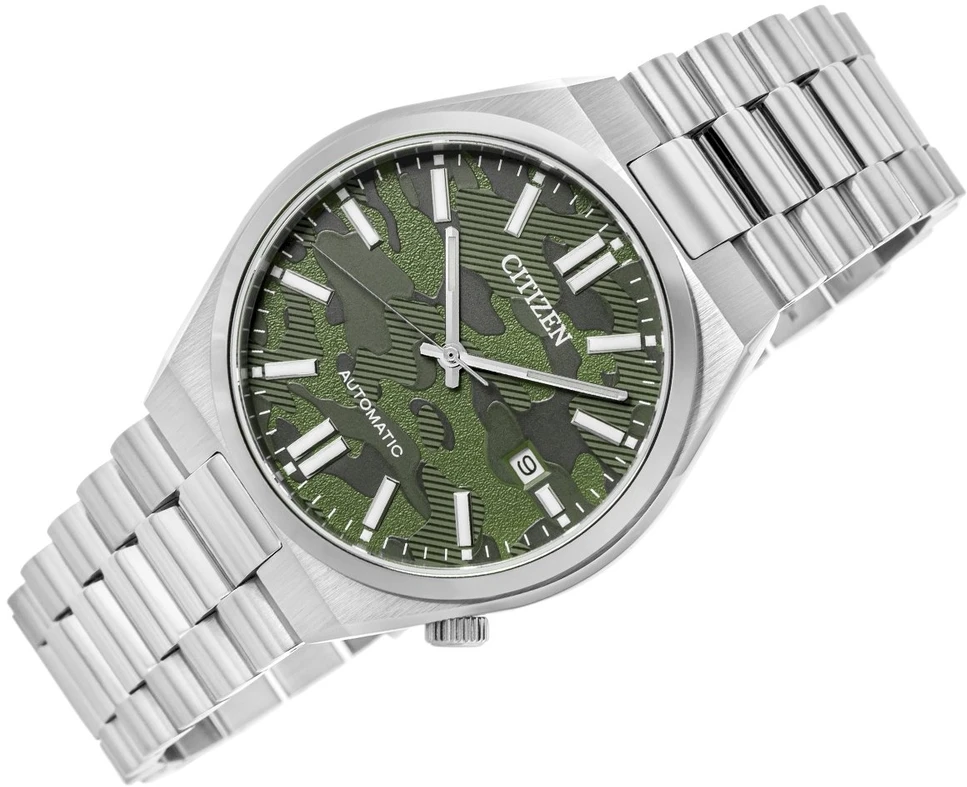 CITIZEN Tsuyosa vyriškas laikrodis NJ0159-86X -Camo Žalias Automatinis klasikinis safyras