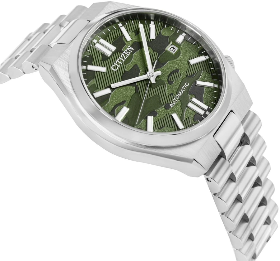 CITIZEN Tsuyosa vyriškas laikrodis NJ0159-86X -Camo Žalias Automatinis klasikinis safyras