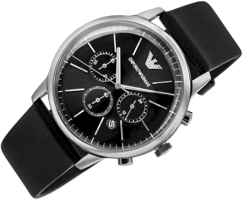 Emporia Vyriškas laikrodis EMPORIO ARMANI Minimalist Chronograph AR11774 + DĖŽUTĖ