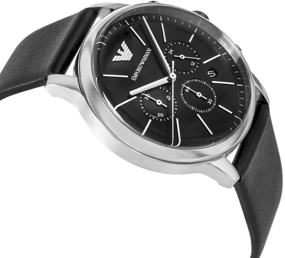 Emporia Vyriškas laikrodis EMPORIO ARMANI Minimalist Chronograph AR11774 + DĖŽUTĖ