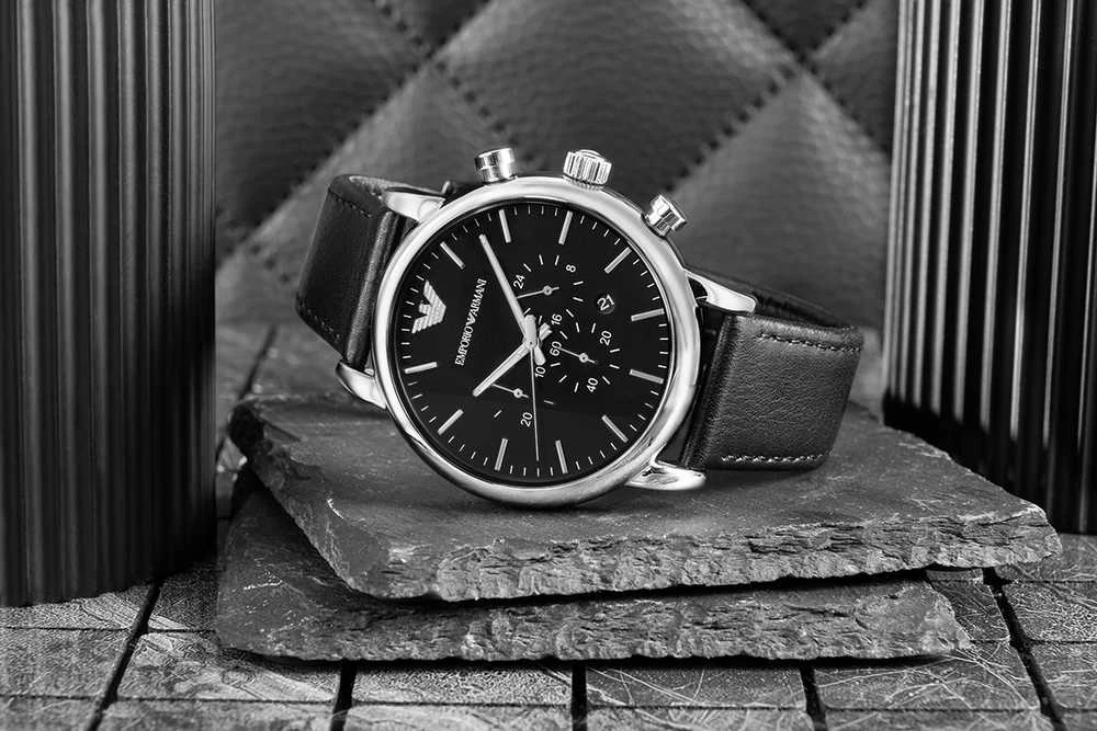 Vyriškas laikrodis EMPORIO ARMANI LUIGI AR1828 + BOX (zi091b)