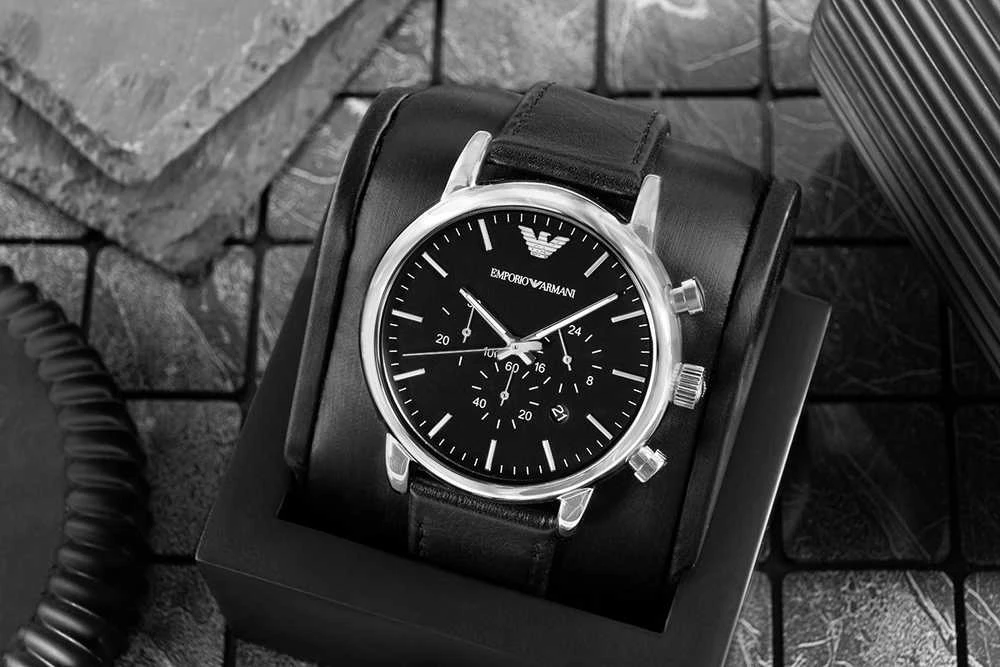 Vyriškas laikrodis EMPORIO ARMANI LUIGI AR1828 + BOX (zi091b)