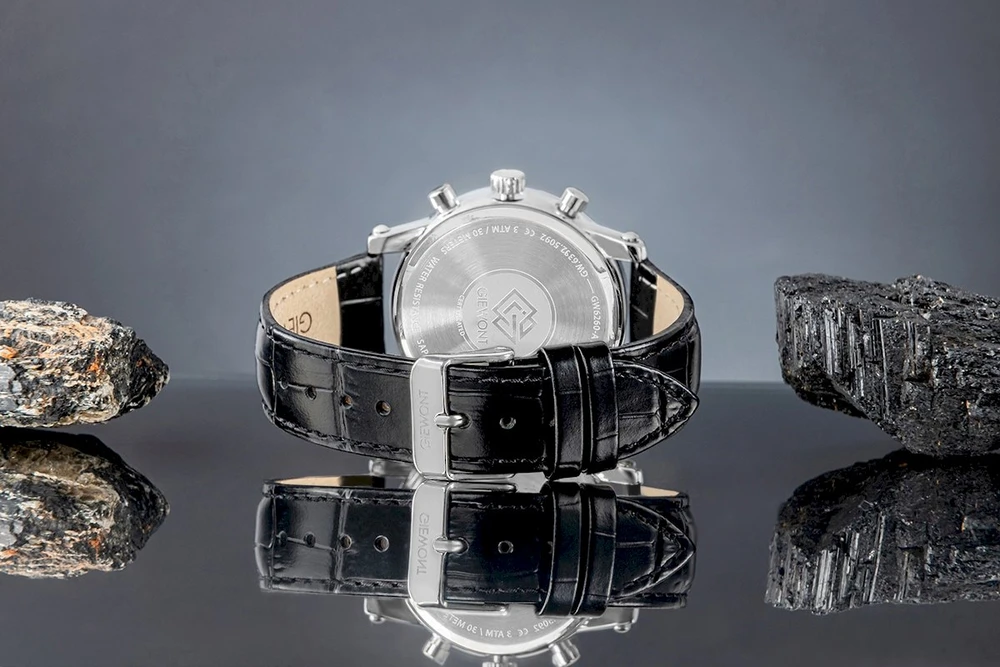 Giewont Chronograph Safyrinis Sidabrinis Mėlynas Vyriškas Laikrodis GW6260-A4